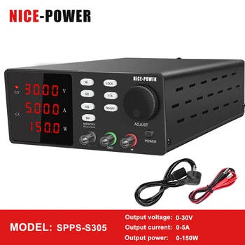 NICE-POWER 30V 10A Регулируемый Программируемый Импульсный Источник Питания Постоянного Тока Цифровой Регулятор Напряжения Настольный Источник Заряда 120V 3A 15