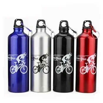 YFASHION 750 мл Велосипедная спортивная бутылка для воды из алюминиевого сплава, чашка для воды для горного велосипеда с карабином, аксессуары для велоспорта 12