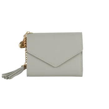 Женская короткая сумочка Instagram niche, новая простая студенческая мода, полностью складывающаяся кожаная сумочка, женская сумка для карточек, женский кошелек класса люкс 12