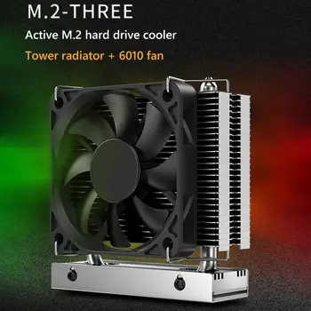 Радиатор твердотельного жесткого диска M.2-THREE M2 2280 с радиатором вентилятора 6010 PCI-E 5