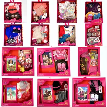 Игровые наборы для кукол нашего поколения 18 Дюймовые Аксессуары для кукол Модная одежда Обувь Набор домашних животных Игрушечный домик для девочек Игрушки Подарки на день рождения 13