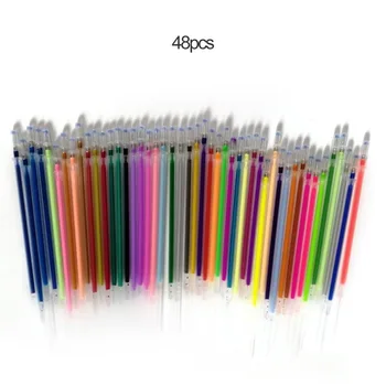 Цветная гелевая ручка 1,0 мм, флуоресцентные заправки, цветной картридж, флэш-ручка, гладкие чернила, ручки для рисования граффити, канцелярские принадлежности для студентов 7