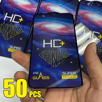 50шт HD + Закаленное Стекло Полное Клеевое Покрытие OG Super Speed Защитная Пленка Для Экрана Samsung Galaxy A03 A13 A23 A33 A53 A73 5