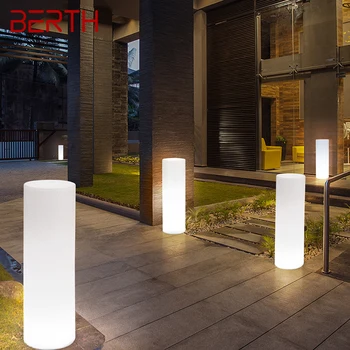 Современный цилиндрический ландшафтный светильник Creative Outdoors LED Lawn Light с дистанционным управлением IP65 для сада отеля 11
