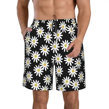 Подростковые пляжные брюки с цветочным рисунком Love Daisy, Спортивные шорты, Летние мужские Пляжные штаны для плавания, Подходящие для занятий фитнесом. 13