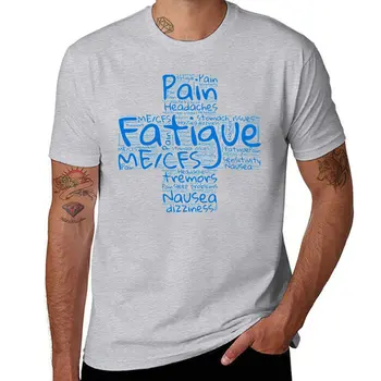 Новая футболка с перекрестными симптомами CFS/ME ME/CFS на бирюзовом фоне,футболки для любителей спорта, быстросохнущая футболка, Мужские футболки 10