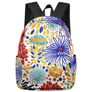 Рюкзак с геометрическими красочными лучистыми цветами, школьные сумки для подростков, студенческая сумка для ноутбука, женский повседневный рюкзак для путешествий 6