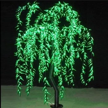 Искусственная светящаяся Ива 1152шт LED высотой 2 м/ 6,6 футов Непромокаемый дизайн для рождественских украшений в саду на открытом воздухе 11