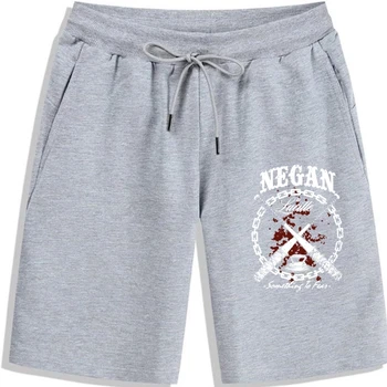 Женские мужские шорты с высококачественным принтом разных цветов The Walking Dead Negan Lucille с круглым вырезом Мужские шорты 12