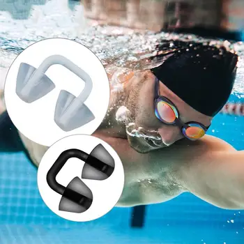 Заглушки для носа для плавания Силиконовый Многоразовый Водонепроницаемый зажим Профессиональные Аксессуары для плавания и серфинга для взрослых Детей начинающих 10