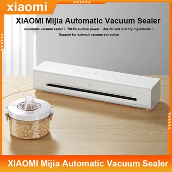 НОВАЯ кухонная автоматическая вакуумная упаковочная машина Xiaomi MIJIA, включающая 10 пакетов для хранения продуктов, вакуумная герметизация продуктов для дома 7