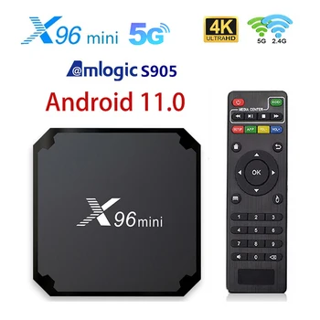 X96 5G Smart TV Box Android 11,0 2,4 G/5G WIFI Bluetooth 2G + 16G Мини 4K HDMI-совместимый медиаплеер VP9 H.265 Телеприставка 8