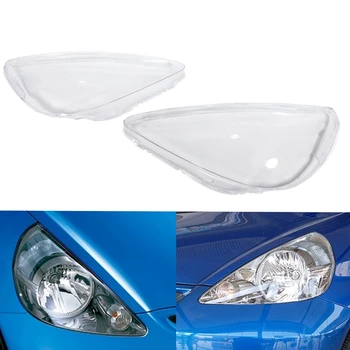 Автомобильный прозрачный абажур головного света, крышка лампы, Стеклянный абажур, корпус передней фары для Honda Fit Хэтчбек 03-07 11