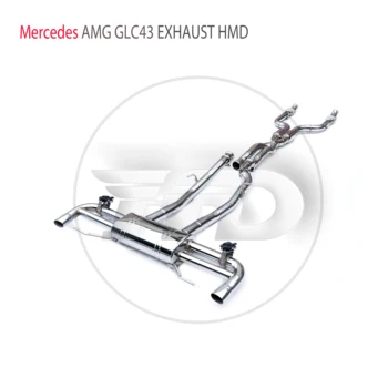 Производительность Выхлопной Системы HMD Из Нержавеющей Стали Catback для Mercedes Benz AMG GLC43 3.0T Клапанный Глушитель