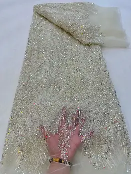 красивая кружевная ткань David-1302.5204 из тюлевой сетки с вышивкой пером хорошего качества для вечернего платья 10
