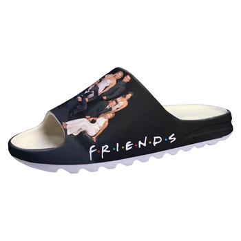 Friends TV Show Central Perk Кофейные Слиперы на мягкой подошве, домашние сабо, Водонепроницаемая обувь по индивидуальному заказу, Мужские Женские сандалии для подростков 5