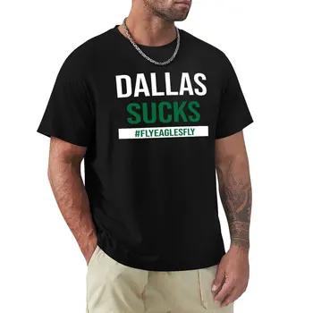 Футболка Dallas Sucks, черные футболки с коротким рукавом, модные облегающие футболки в корейском стиле для мужчин 16