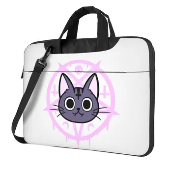 Черная сумка для ноутбука Meowgic cat противоударная для Macbook Air Pro Microsoft Sleeve Case 13 14 15 15,6 Винтажные портфели 8
