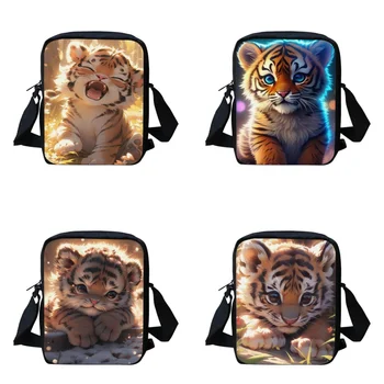Милые сумки-мессенджеры с рисунком тигра, женские сумки через плечо, повседневная дорожная сумка для девочек, портативные сумки, модные женские сумки-болсетки 5