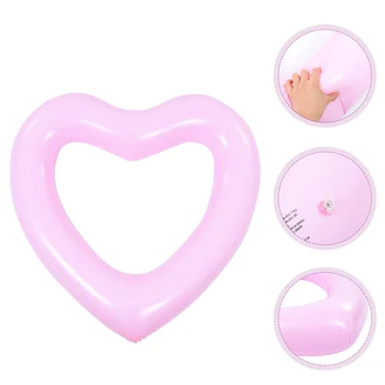 Надувные игрушки для вечеринки у бассейна Love Swimming Ring Для взрослых Float Плавающий стул в форме сердца ПВХ Розовый Baby 10