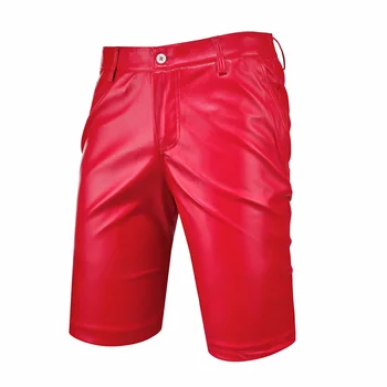 Бренд Tosine Летние мужские эластичные брюки из искусственной кожи для танцев и вечеринок 10