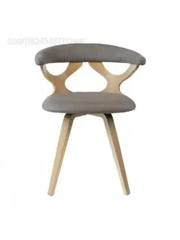 Современный обеденный стул из массива дерева в скандинавском стиле, поворотный Офисный компьютерный стул, тканевый угловой стул для гостиничного кафе 10