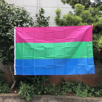 ФЛАГ Z-ONE Радужный ФЛАГ 90x150 см, флаг полисексуальной гордости ЛГБТК, полиэфирный подвесной баннер для украшения