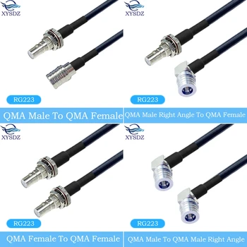 Коаксиальный кабель RG223 К Штекеру QMA К Штекеру QMA RF Разъем Высокочастотный С Низким Затуханием QMA Внутренний Фланец Кабель RG223