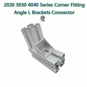 2020, серия 3030 4040, Угловой фитинг, L-образный соединитель для крепления алюминиевого соединителя для алюминиевого экструзионного профиля 12
