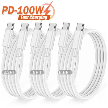 Кабель PD 100 Вт Двойной кабель для передачи данных Type C Кабель для быстрой зарядки ноутбука Huawei Xiaomi Samsung Macbook iPad Провод для передачи данных 13