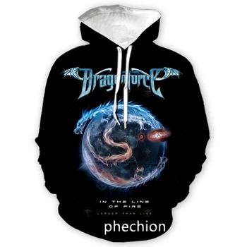 phechion Новая модная мужская /женская толстовка Dragonforce Band с 3D принтом и длинным рукавом, повседневная толстовка, толстовки, мужской спортивный пуловер A153 11