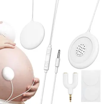 Динамик для живота беременной, Безопасные и безвредные Наушники для беременных, подарки для вечеринок с душем для живота, универсальные товары для беременных со звуком 14