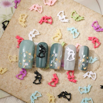 50ШТ 3D брелоки для ногтей с полым кроликом, аксессуары Kawaii, Детали для маникюра, товары для декора, материалы для украшения ногтей 8