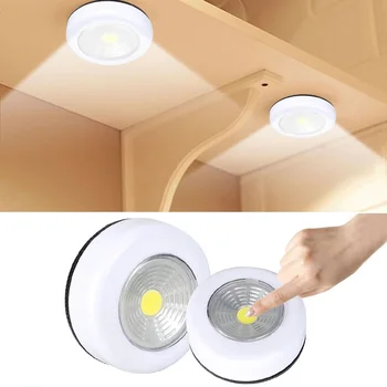 COB светодиодная подсветка под шкафом с клейкой наклейкой Беспроводной настенный светильник Шкаф для одежды Шкаф для одежды Ночной светильник для спальни 7