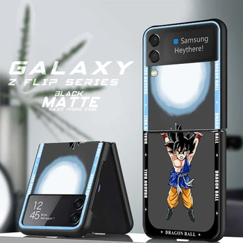 Для Samsung Galaxy Z Flip Flip3 Flip4 5G Edge Жесткий ZFlip Zflip3 Zflip4 Роскошный Чехол Dragon Ball Z Сон Гоку Маджин Буу 1