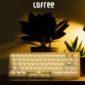 Оригинальная механическая клавиатура Lofree с 1% рассеянной беспроводной связью Bluetooth с подсветкой, 68 клавиш Hotswap, Матовая Прозрачная клавиатура 7