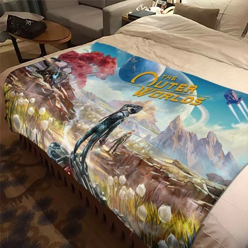 Игра The Outer Worlds Одеяло Детское одеяло Высококачественное фланелевое одеяло Мягкое и удобное домашнее дорожное одеяло 1