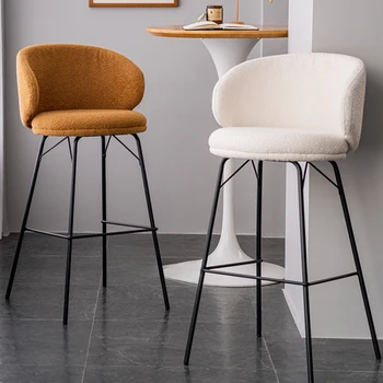 Современная офисная стойка, роскошные барные стулья Скандинавской высоты, минималистский дизайн металлических кухонных барных стульев для завтрака  4