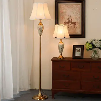 Торшеры из китайской керамики TEMAR, Современный Креативный Настольный светильник для дома, гостиной, спальни, прикроватной тумбочки 5