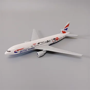 16 см Air Great British Airways Boeing 777 B777 Airlines Plum Bossom Масштаб 1/400 Литая под давлением Модель Самолета Игрушки Из сплава Металла