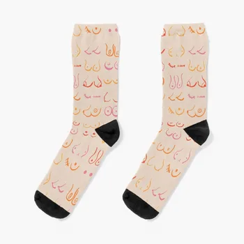 Носки с сиськами в стиле ретро, женские мужские носки из хлопка 2