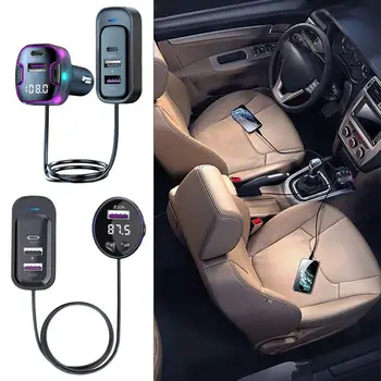 Bluetooth FM-Передатчик Беспроводной Аудиоприемник Автомобильный MP3-Плеер Автоматическое Зарядное Устройство Bluetooth-Адаптер С Несколькими Портами Для Автомобилей 15