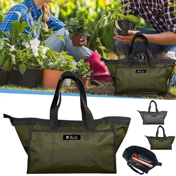 Переносная сумка для инструментов большой емкости, тканевая сумка для хранения инструментов, переносная сумка электрика, садовая сумка, сумка для садовых инструментов 13