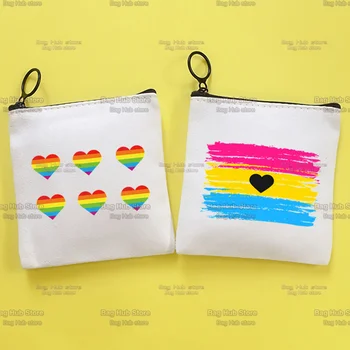 ЛГБТ Милая девушка из ткани, кошелек для монет, сумка для ключей, Маленькая сумка для карточек, косметичка для губной помады, мини-сумка для хранения монет 6