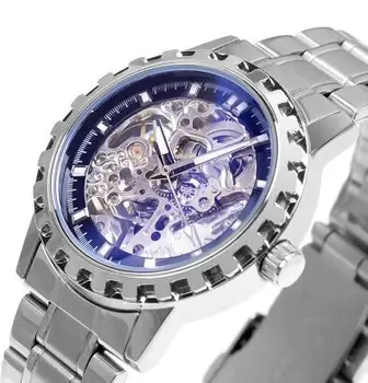 Модный бренд Wilon 2023 года, мужской подарок, автоматические механические мужские часы для делового костюма из нержавеющей стали 8