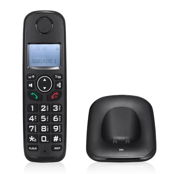 Настольный телефон D1001 с Дисплеем Вызывающего Абонента Беспроводной Стационарный Настольный Телефон для Гостиниц, Офисов и домов на Нескольких языках 1