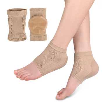 Сетчатые гелевые силиконовые носки для пяток, увлажняющий противоизносный чехол для ног, предотвращающий сухое растрескивание, Полукороткие носки, накладки для пяток, защита пятки 6
