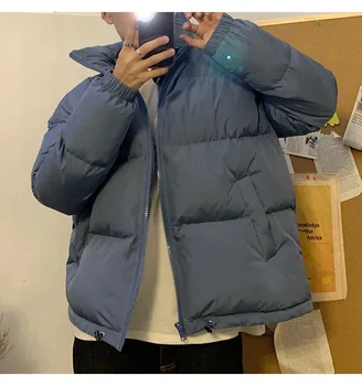 Мужская зимняя куртка Harajuku Colorful Bubble Coat 2023, мужская Уличная одежда в стиле хип-хоп, Корейская Черная одежда, пуховики 13